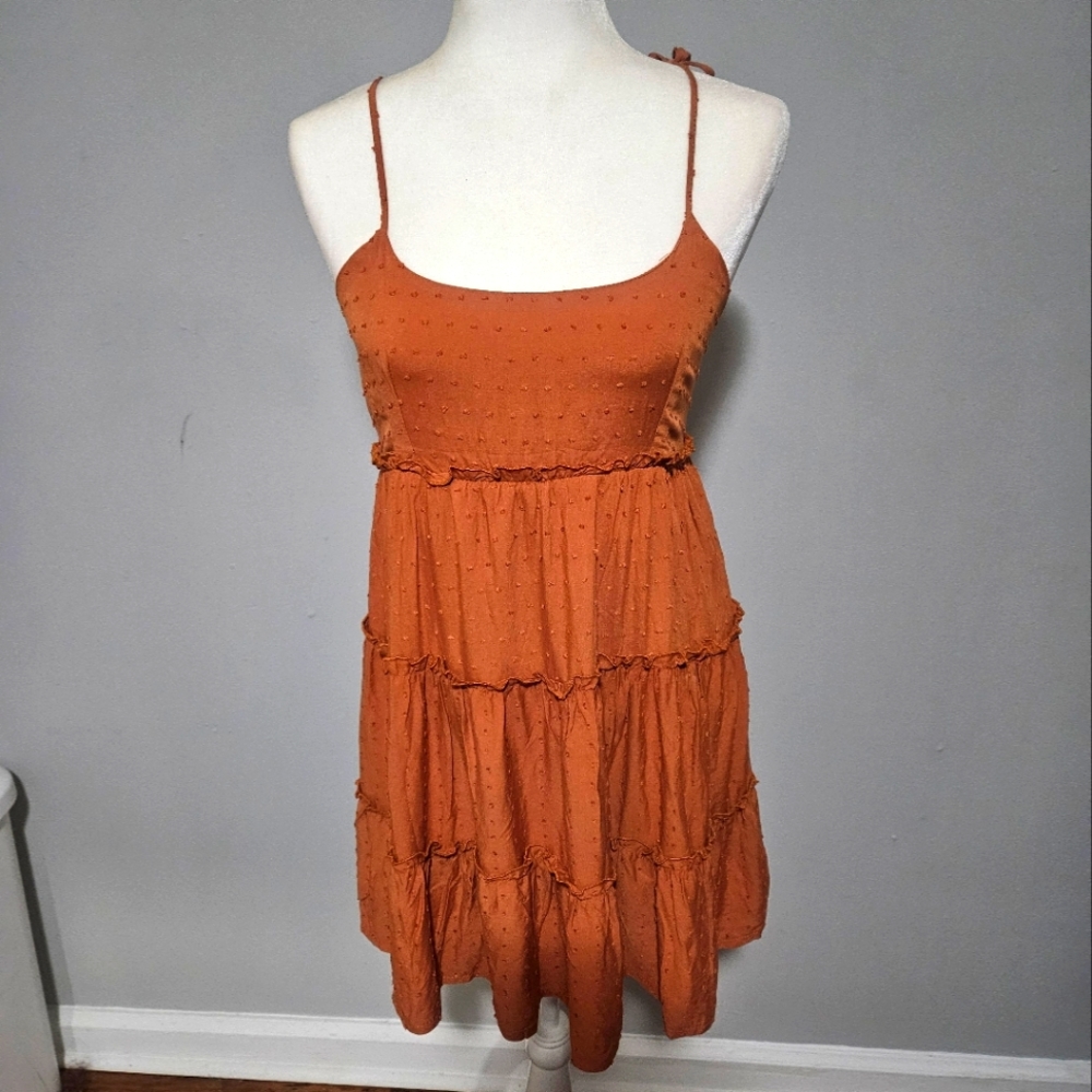 Orange mini dress